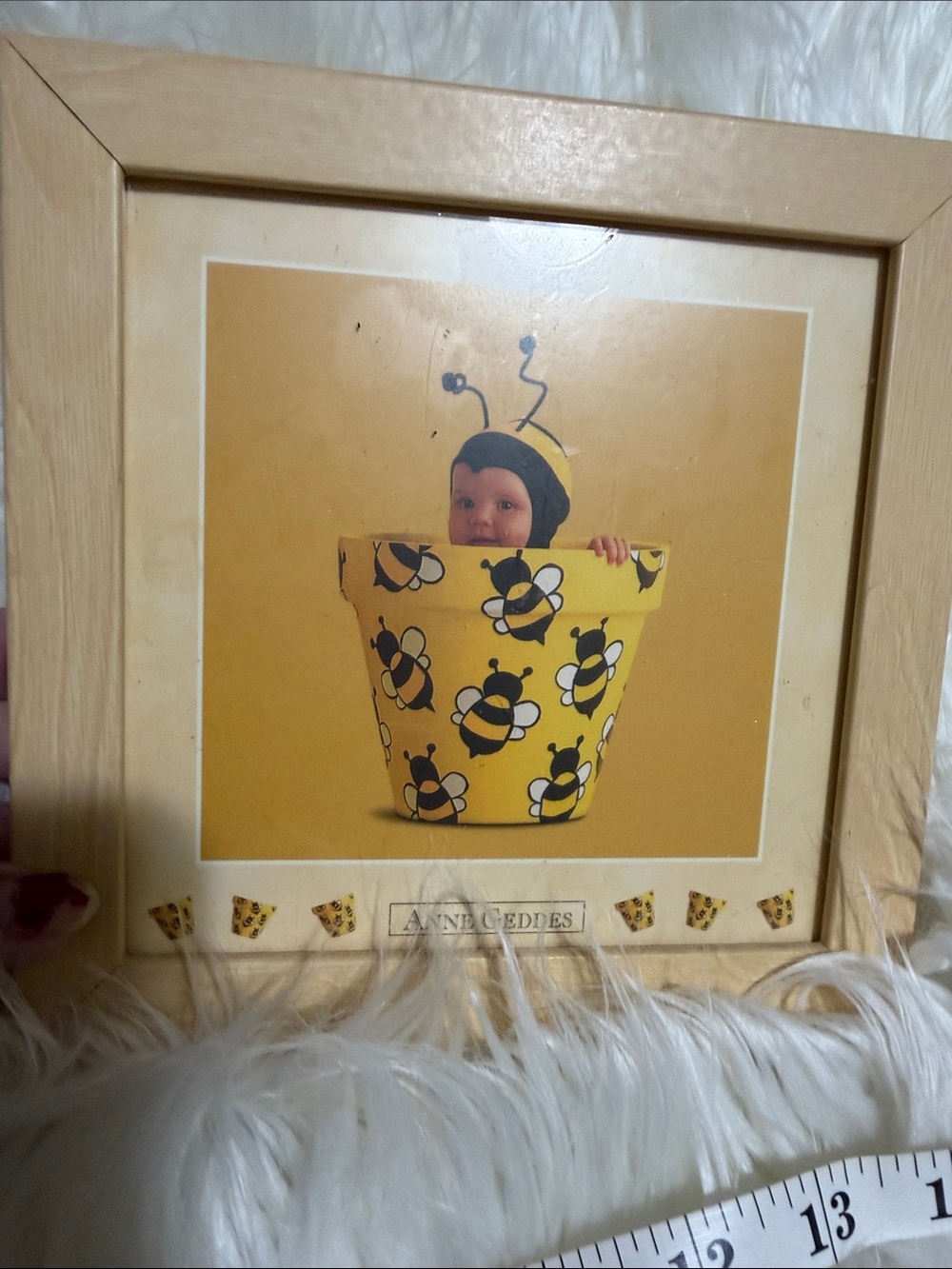 Yellow Bee Nursery Wall Art Print by Anne Geddes